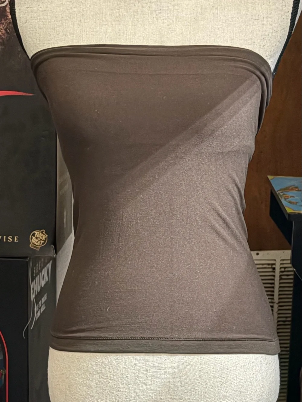 Free People Brown Strapless Tube Bandeau Top